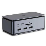 Lindy dokkimisjaam USB4 43372, 8K 30Hz, 4K 60Hz, 4 USB 10Gbps porti, 100W USB PD, 1 HDMI, 1 DisplayPort, 1 RJ45