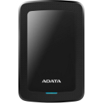Adata HDD AHV300-1TU31-CBK 1 TB, 2.5", USB 3.2 Gen 1, must, AES kr&uuml;pteerimine, Plug and Play, USB kaabel kaasas