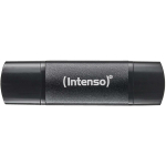 Intenso USB m&auml;lupulk 3544490, 64 GB, USB 3.2 Gen 1, lugemise kiirus 70 MB/s, must, alumiinium, OTG &uuml;hilduv