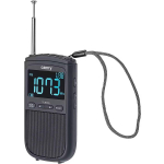 Camry Kandev mini raadio CR 1905, 900 mAh, LCD, 20 AM/FM eelvalitud jaama, H&auml;irefunktsioon, Must