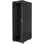 Lanberg Rack kapp 19" iseseisev FF01-8242-12BL, 42U, 800x1200mm, must, LCD, 4 ventilaatorit, IP20