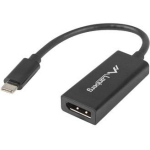Lanberg Video / audio adapter AD-UC-DP-01, 15cm, USB-C isane, DisplayPort emane, 1920x1200@60Hz, HDCP, USB 3.1