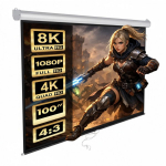 Maclean Projektsiooniekraan MC-594, 100 '', 200x150 cm, 4:3, k&auml;sitsi, 12.3 kg, vastupidav korpus, automaatne lukk