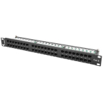 Lanberg Patch Paneel 48 Pesa 1U PPU6-1048-B, RAL 9004, 48, 19 '', 1U, CAT 6, RJ-45