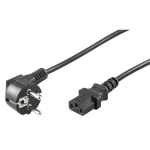 Goobay K&uuml;lmseadmese &uuml;henduskaabel, nurga all 68604, 1,5 m, 250 V, 16 A, must, ohutus pistik, C13