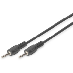 Digitus AK-510100-015-S audiokaabel, 1,5m, 3,5mm mini-phone stereo, isane, varjestatud, must