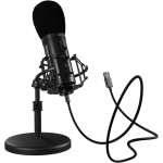 GENESIS Radium 600 G2 stuudiomikrofon NGM-2091, -36 dB, 30-18000 Hz, USB-C, 3,5 mm pesa, kondensaator-, &uuml;hesuunaline, must