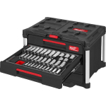 Milwaukee 4932501864 p&ouml;&ouml;rdv&otilde;tmega ja pesade komplekt, 1/4", 3/8", 1/2", 244 tk, PACKOUT kast