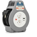 Montis Przedłużacz domowy zwijany z USB 10m MT188 2 AC outlet(s)