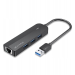 Hub 5w1 Vention USB 3.0 + adapter Gigabit Ethernet