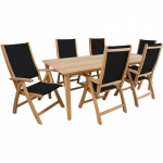 Aiam&ouml;&ouml;bli komplekt MALDIVE 6 kokkupandava tooliga, K136043 HOME4YOU