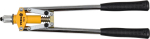 Kniedētājs ar slinku mēli, VOREL, 70210, tērauda, nerūsējo&scaron;ā tērauda un alumīnija kniedēm, diametrs 3.4-4.8 mm