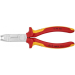 Izolētas noņem&scaron;anas knaibles, Knipex, 13 46 165 SB, 165 mm, VDE testētas, hromētas, ar daudzkomponentu rokturiem, piemērotas 1.5 un 2.5 mm&sup2; vadiem.