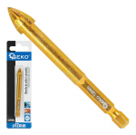 Klaasi ja keraamika puur 12mm HEX, GEKO, G39701L, Volframkarbiid, 4 l&otilde;ikeserva