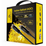 Gembird HDMI AOC kaabel CCBP-HDMI-AOC-30M-02 30 m, HDMI 2.0, 4K UHD 60 Hz, kuld&uuml;hendused, must