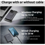 Intenso Power Bank 7344024 5000 mAh, 15 W juhtmevaba laadimine, 20 W USB-C PD, &otilde;huke, hall