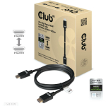 Club3D HDMI kaabel CAC-1372, 2 m, 48 Gbit/s, 10K 120Hz, 3D, kuldkontaktid, must
