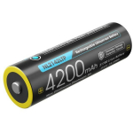 Nitecore Aku 21700 NL2142LTP 4200mAh 3.6V 8A LTP, Madalate temperatuuride j&otilde;udlus, &Uuml;lekoormuse kaitse, PTC