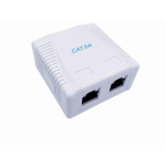 Gembird kaabel paigalduskarp NCAC-2F6A-01, 2x RJ-45, valge, 60x60x30 mm