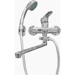 Baltic Aqua Vannisegisti M-5/35K 9058411, kroom, metall, seinakinnitusega, segisti du&scaron;ikomplektiga