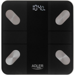 Adler | Smart Bathroom Scale | AD 8186b | Maximum weight (capacity) 180 kg | Accuracy 100 g | Body Mass Index (BMI) measuring | Black