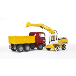 Bruder MAN TGA Veok Liebherr ekskavaatoriga BR-02751, 1:16, alates 3. eluaastast, 41,5x17,5x21,5cm