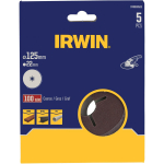 Irwin lihvpaber IW8088509, 125 mm, K100, ilma aukudeta, puidule, metallile, nurklihvijale