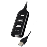 Vakoss TC-234UX interface hub USB 2.0 Black