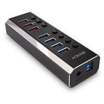 Lindy USB keskjaam 43371 4x USB 3.0, 3x kiire laadimine, 5Gbps, l&uuml;liti igas pordis, 54W toiteallikas