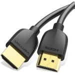 Vention HDMI kaabel 3M AAIBI, 3 m, HDMI Type A isane, 18 Gbit/s, 4.5 mm diameeter, must, 2.0, 3D, HDR, kuldkontaktid