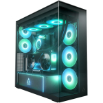 Arctic PC korpus ACPCC00019A Midi Tower, 5 ventilaatorit, 2x 120 mm taga, 3x 140 mm k&uuml;ljel, 6 ketta tuge, must