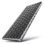 Axagon dokk HMC-KB-GE 9in1, 3x USB-A 5Gbps, HDMI 4K/60Hz, m&auml;lukaardi lugeja, 3.5mm audio, 100W PD, klaviatuur