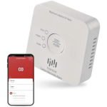 Emos CO detektor TCS0101W P56400S, 93 &times; 30 &times; 93 mm, Wi-Fi, 10 aastat, 15&ndash;93 %, IP30, 2 &times; 1,5 V AA, Android, iOS, h&auml;irete m&auml;lu