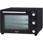Adler Mini ahju AD 6026, 48 l, 1800 W, must, konvektsioon, 5 k&uuml;psetusrežiimi, taimer, valgustus