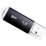 Silicon Power Blaze B02 Pendrive, SP128GBUF3B02V1K, 128 GB, USB Type-A, 3.2 Gen 1, must, v&otilde;tmehoidja, plastmass