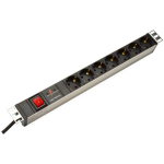 Digitus Toitejaotur DN-95407, 2m, 7x toitepesa, 16A, 250VAC, l&uuml;liti, &uuml;lepinge kaitse