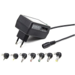 Gembird Universaalne toiteallikas 12W EG-MC-008, 100-240V, 12V, 1A, toiteadapter, vahetatav pistik