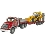 Bruder MACK Granite madalhaagisega veoauto JCB 4, BR-02813, 1:16, 3 aastat, kokkuklapitavad peeglid, avanevad uksed
