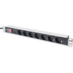 Digitus Pingestabilisator DN-95403, 2 m, 7x 250VAC 16A 4000W, alumiiniumprofiil, &uuml;lekoormuse kaitse