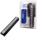 Logilink USB keskseade 10 porti UA0096, 10x USB 2.0, 480 MBit/s, toiteadapter 5V/3.5A, Plug & Play