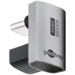 Goobay USB-C adapter 180&deg; U-kujuline, 74445, 8K60Hz tugi, 40 Gbps andmeedastuskiirus, metallkorpus, 240 W toiteedastus