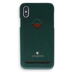 VixFox Kaardihoidja CSBS-iPh-XS-green, 5.8'', Roheline, Apple iPhone XS / X, vegan nahk, libisemisvastane pind
