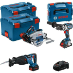 Bosch juhtmeta t&ouml;&ouml;riistade komplekt 0615990N38, 18V, 1x4.0Ah, 2x5.5Ah, 3 akut, L-BOXX, 110Nm, 98dB(A), 31500min-1