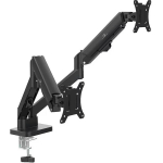 Maclean MC-134 kahe monitori hoidik, gaasivedru, 17"-32", 2-10kg, must, VESA 75x75/100x100