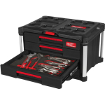 Milwaukee 4932501866 kruvikeerajate, tangide ja haamri komplekt Master Mechanics PACKOUT kohvris, 76 tk