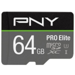 PNY PRO Elite 64GB MicroSDXC UHS-I, 100MB/s, 60MB/s, 10/U3/V30/A1, SD adapter, P-SDU64GV31100PRO-GE