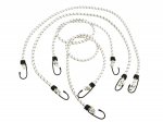 Geko Transport Luggage Rubber Line 1.0 x 100 cm 4PCS, 10mm, 100cm, 4 tk, pol&uuml;prop&uuml;leenkattega, vastupidavad konksud