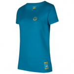 Krekls CLIMBING on the MOON T-Shirt W, izmērs: XS, Turchese/Giallo, 8058428001101 LA SPORTIVA
