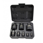 Ietekmes uzgaļu samazinā&scaron;anas adapteru komplekts 8 gab. CrMo tērauds, 1/4"-3/4", AW38721BL, AWTOOLS