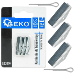 Geko silindri lihvimiskivid G02719, 19 &ndash; 63 mm, 28 &times; 6 mm, 3 tk, abrasiivne kivi + metallalus